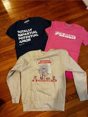 NWT Crooked Media Bundle Sweatshirt T-Shirts Size Medium
